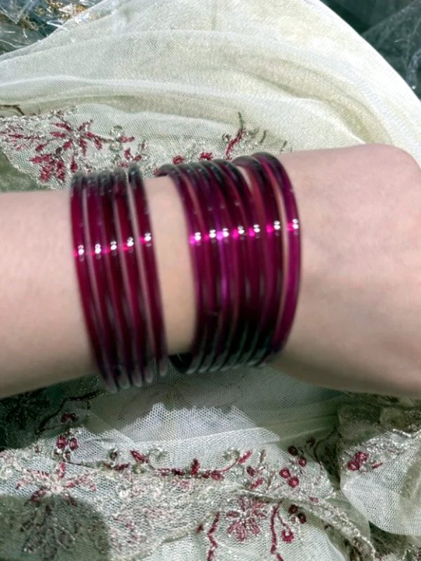 Glass Jelly Bangles Set