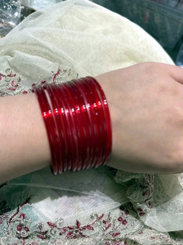 Glass Jelly Bangles Set