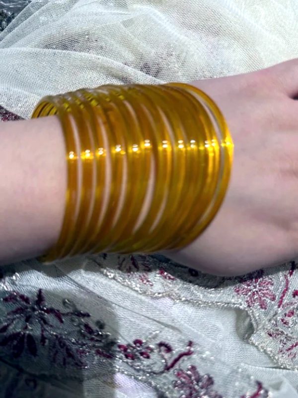 Glass Jelly Bangles Set