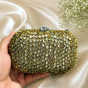 Luxury Kundan Embellished Clutch