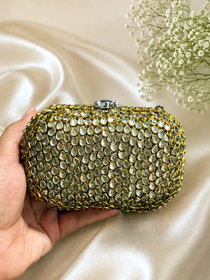 Luxury Kundan Embellished Clutch