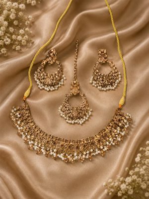 Pearl Drop Kundan Choker Set